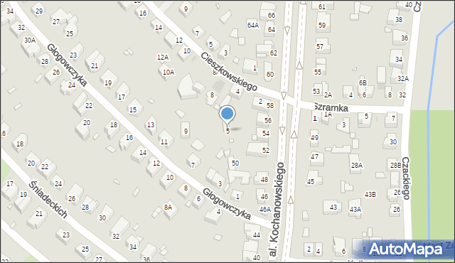 Wrocław, Głogowczyka Jana, 5, mapa Wrocławia