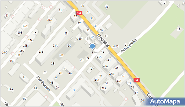 Wrocław, Głubczycka, 2, mapa Wrocławia