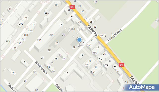 Wrocław, Głubczycka, 2A, mapa Wrocławia