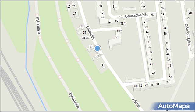 Wrocław, Gliwicka, 33, mapa Wrocławia