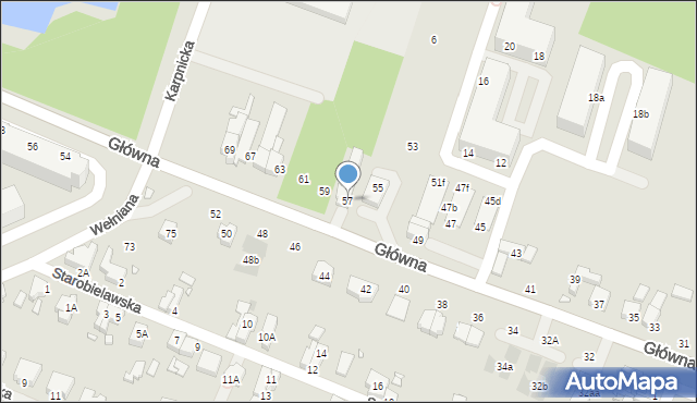 Wrocław, Główna, 57, mapa Wrocławia