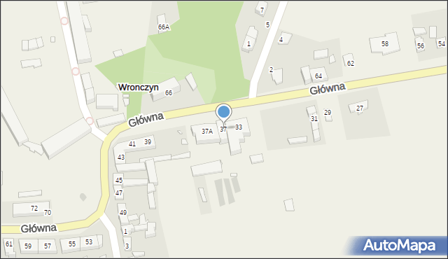 Wronczyn, Główna, 37, mapa Wronczyn