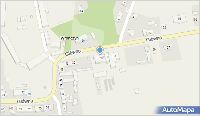 Wronczyn, Główna, 37A, mapa Wronczyn