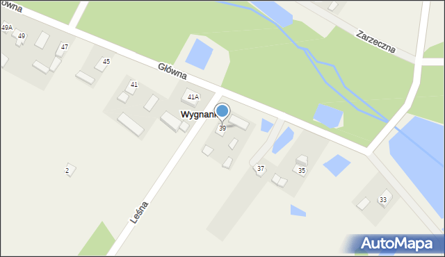 Wygnanka, Główna, 39, mapa Wygnanka