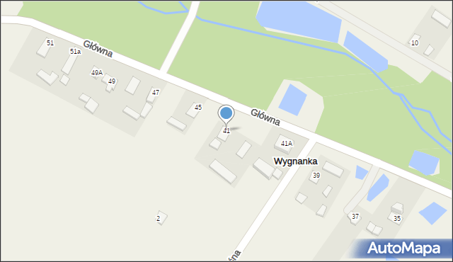 Wygnanka, Główna, 41, mapa Wygnanka