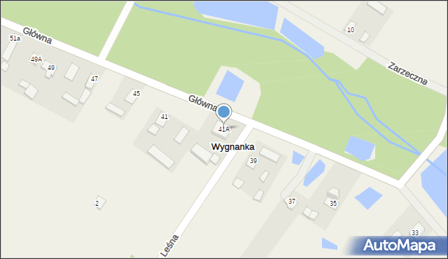 Wygnanka, Główna, 41A, mapa Wygnanka