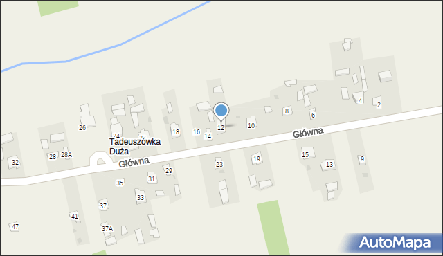 Wymysłów, Główna, 12, mapa Wymysłów