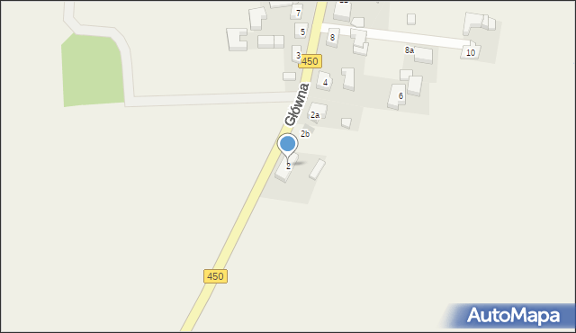 Wyszanów, Główna, 2, mapa Wyszanów