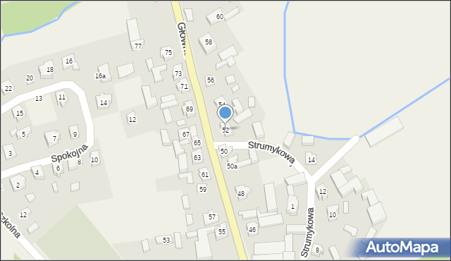 Wyszanów, Główna, 52, mapa Wyszanów