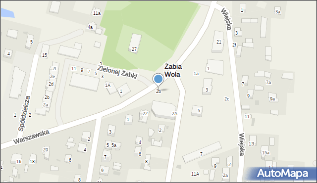 Żabia Wola, Główna, 2b, mapa Żabia Wola