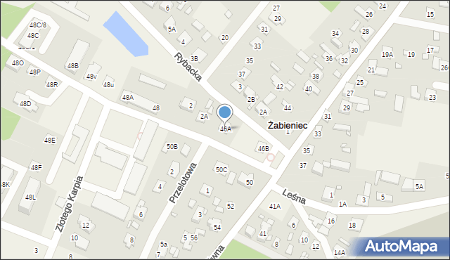 Żabieniec, Główna, 46A, mapa Żabieniec