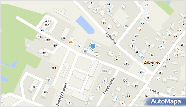 Żabieniec, Główna, 48G, mapa Żabieniec