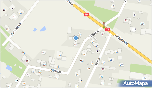 Żabieniec, Główna, 4B, mapa Żabieniec