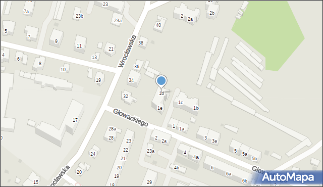 Ząbkowice Śląskie, Głowackiego Bartosza, 1d, mapa Ząbkowice Śląskie