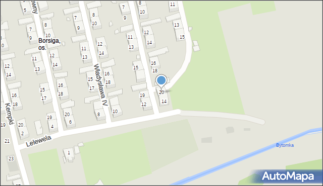 Zabrze, Głowackiego Bartosza, 20, mapa Zabrza