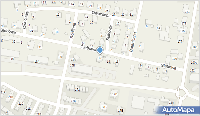Zalasewo, Glebowa, 17, mapa Zalasewo