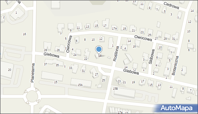 Zalasewo, Glebowa, 18/20, mapa Zalasewo