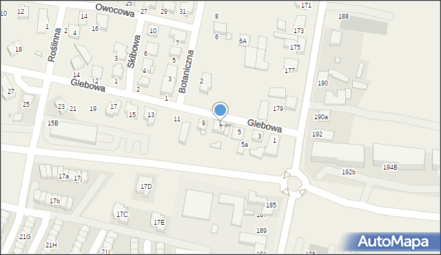 Zalasewo, Glebowa, 7, mapa Zalasewo