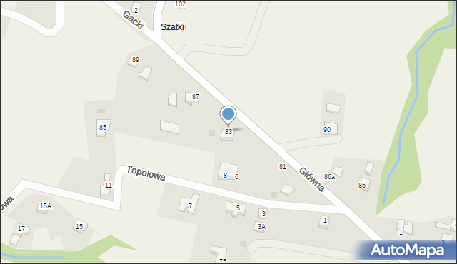 Zamarski, Główna, 83, mapa Zamarski