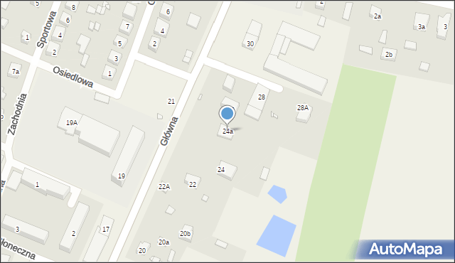 Zapolice, Główna, 24a, mapa Zapolice