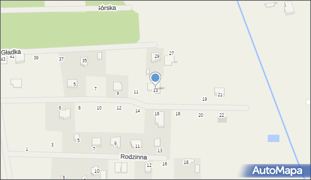 Żelechów, Gładka, 13, mapa Żelechów