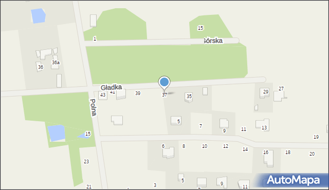 Żelechów, Gładka, 37, mapa Żelechów