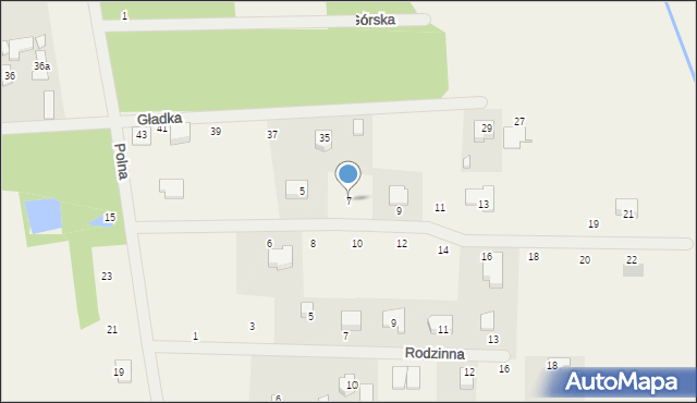 Żelechów, Gładka, 7, mapa Żelechów