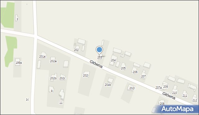 Zendek, Główna, 203, mapa Zendek