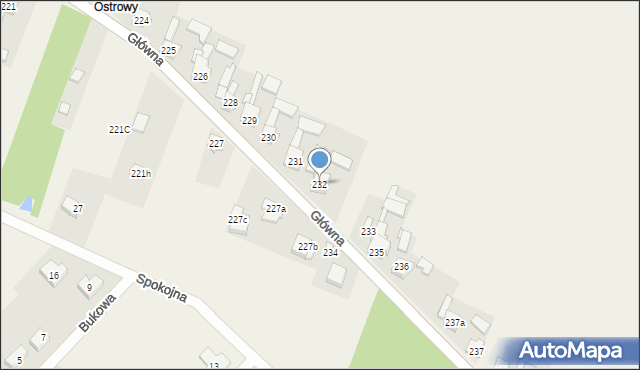 Zendek, Główna, 232, mapa Zendek