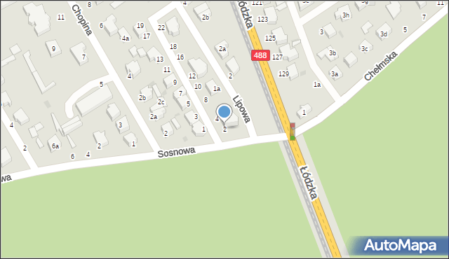 Zgierz, Głogowa, 2, mapa Zgierz