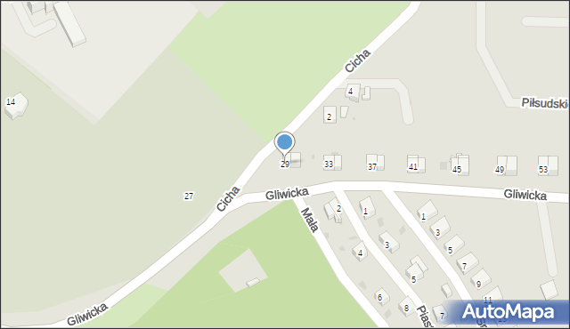 Ziębice, Gliwicka, 29, mapa Ziębice