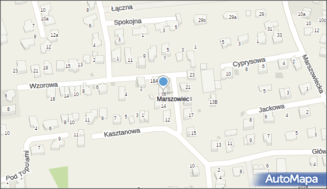 Zielonki, Główna, 16, mapa Zielonki