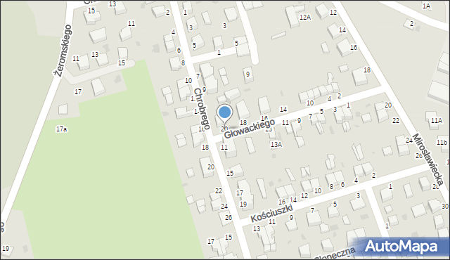 Złocieniec, Głowackiego Bartosza, 20, mapa Złocieniec