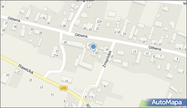 Żmigródek, Główna, 23A, mapa Żmigródek