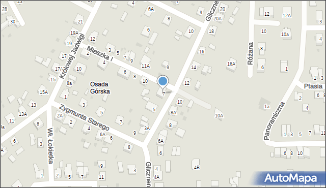 Żnin, Glicznera, 7, mapa Żnin