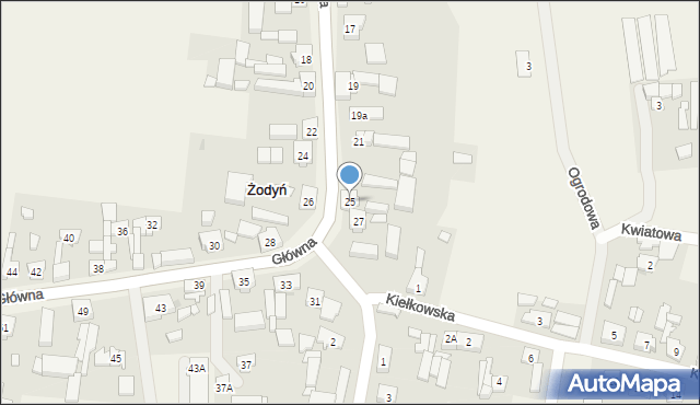 Żodyń, Główna, 25, mapa Żodyń