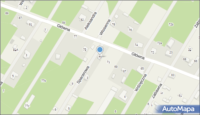 Zofiówka, Główna, 73, mapa Zofiówka