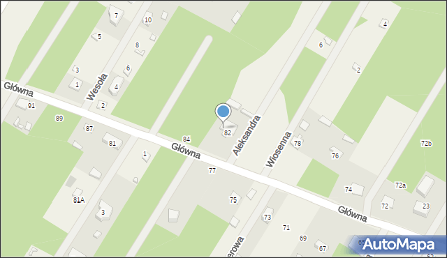 Zofiówka, Główna, 82A, mapa Zofiówka