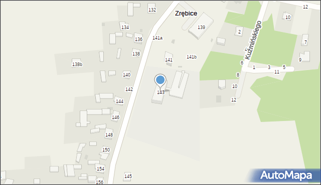 Zrębice, Główna, 143, mapa Zrębice
