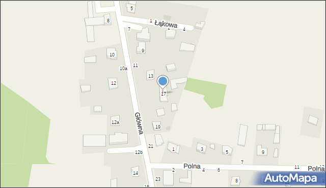 Zrębice, Główna, 17, mapa Zrębice