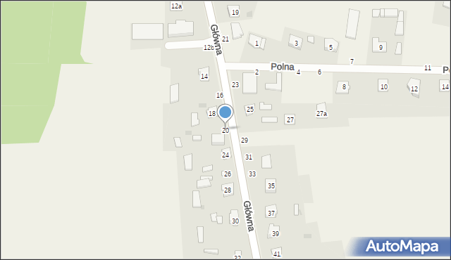 Zrębice, Główna, 20, mapa Zrębice