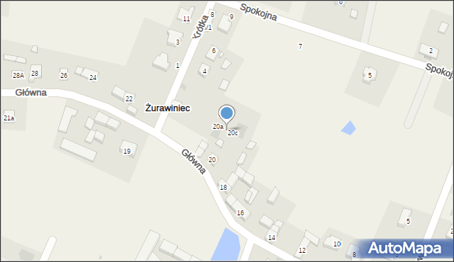 Żurawiniec, Główna, 20b, mapa Żurawiniec