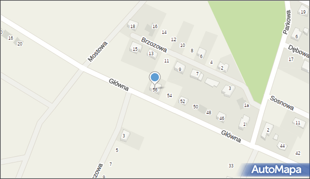 Żurawiniec, Główna, 56, mapa Żurawiniec