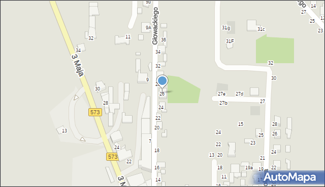 Żychlin, Głowackiego Bartosza, 26, mapa Żychlin