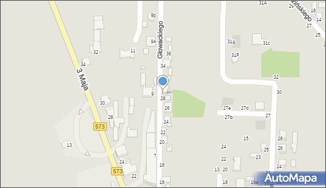 Żychlin, Głowackiego Bartosza, 30, mapa Żychlin