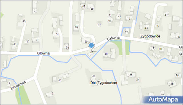 Zygodowice, Główna, 46, mapa Zygodowice