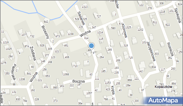 Buczkowice, Gminna, 89a, mapa Buczkowice