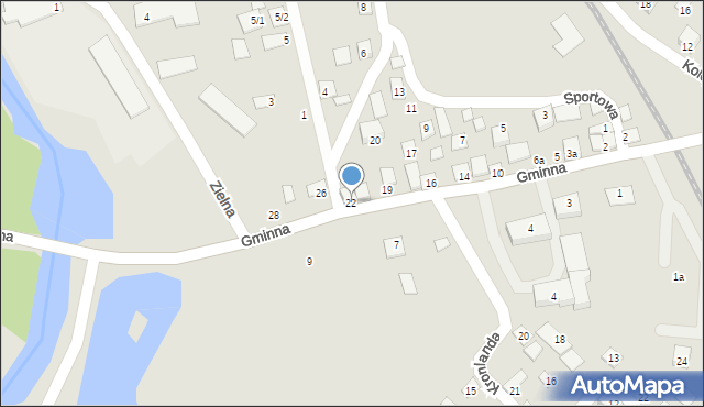 Izbica, Gminna, 22, mapa Izbica