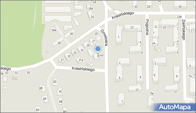 Kraśnik, Gmeinera Hermanna, 6, mapa Kraśnik
