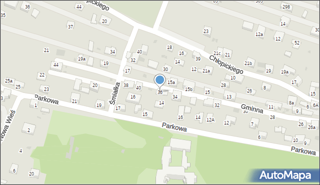 Krzeszowice, Gminna, 36, mapa Krzeszowice